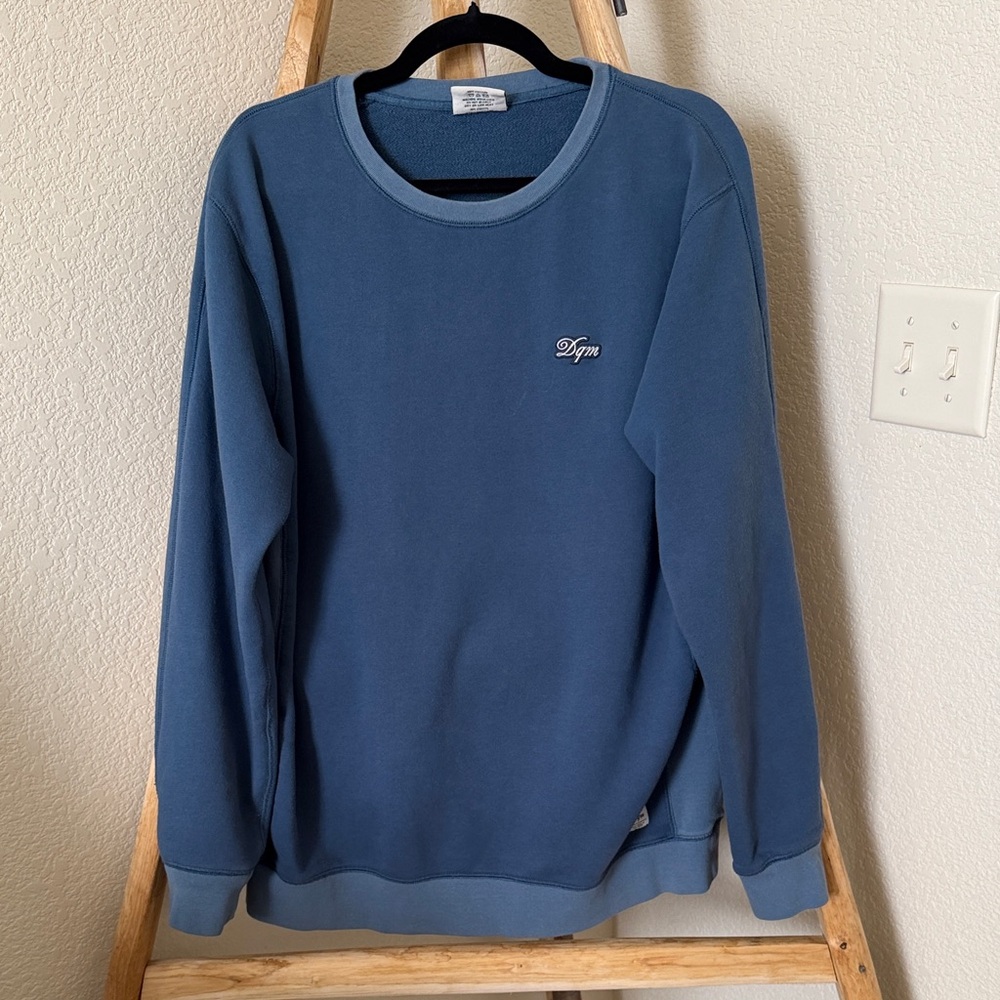 DQM Men's Skater Brand Blue Pullover Sweatshirt - Picture 1 of 4